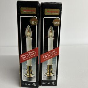 Set Of 2 Vintage Woolrich Solid Brass Sensor Candles NIB